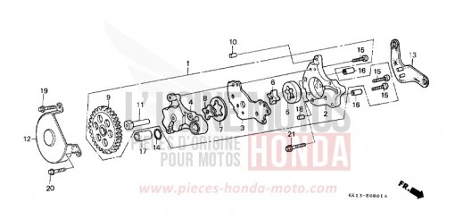 POMPE A HUILE (2) XR250RF de 1985
